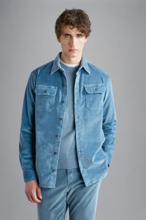 Corduroy Overshirt with Moon Badge