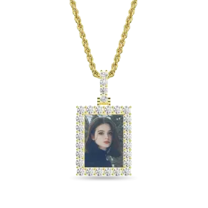 Custom Rectangle Photo Pendant