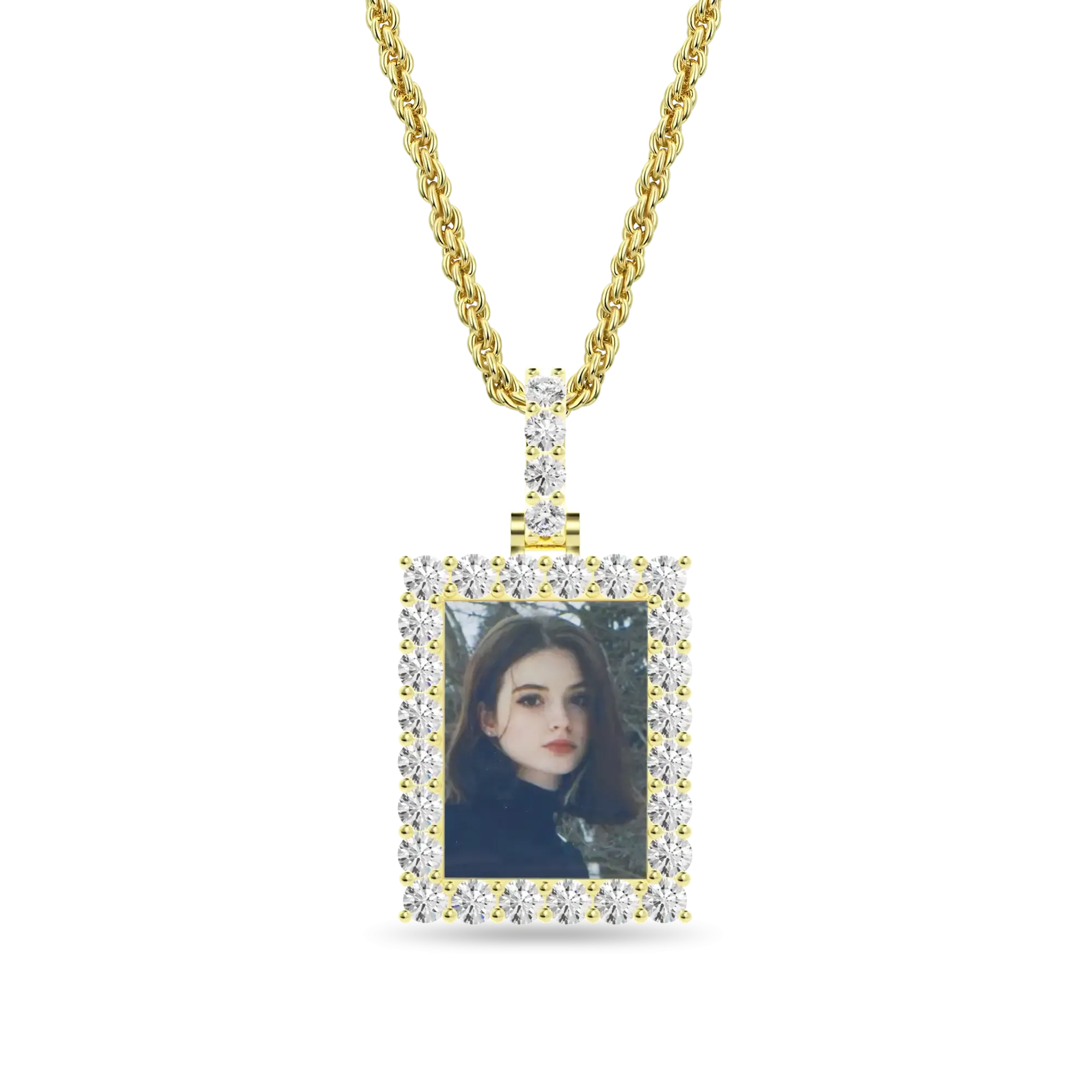 Custom Rectangle Photo Pendant