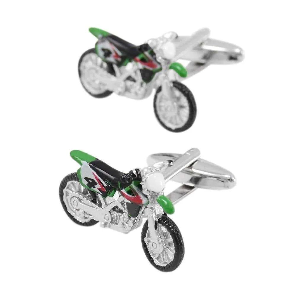 Cycolinks Enamel Motorcross Cuff Links