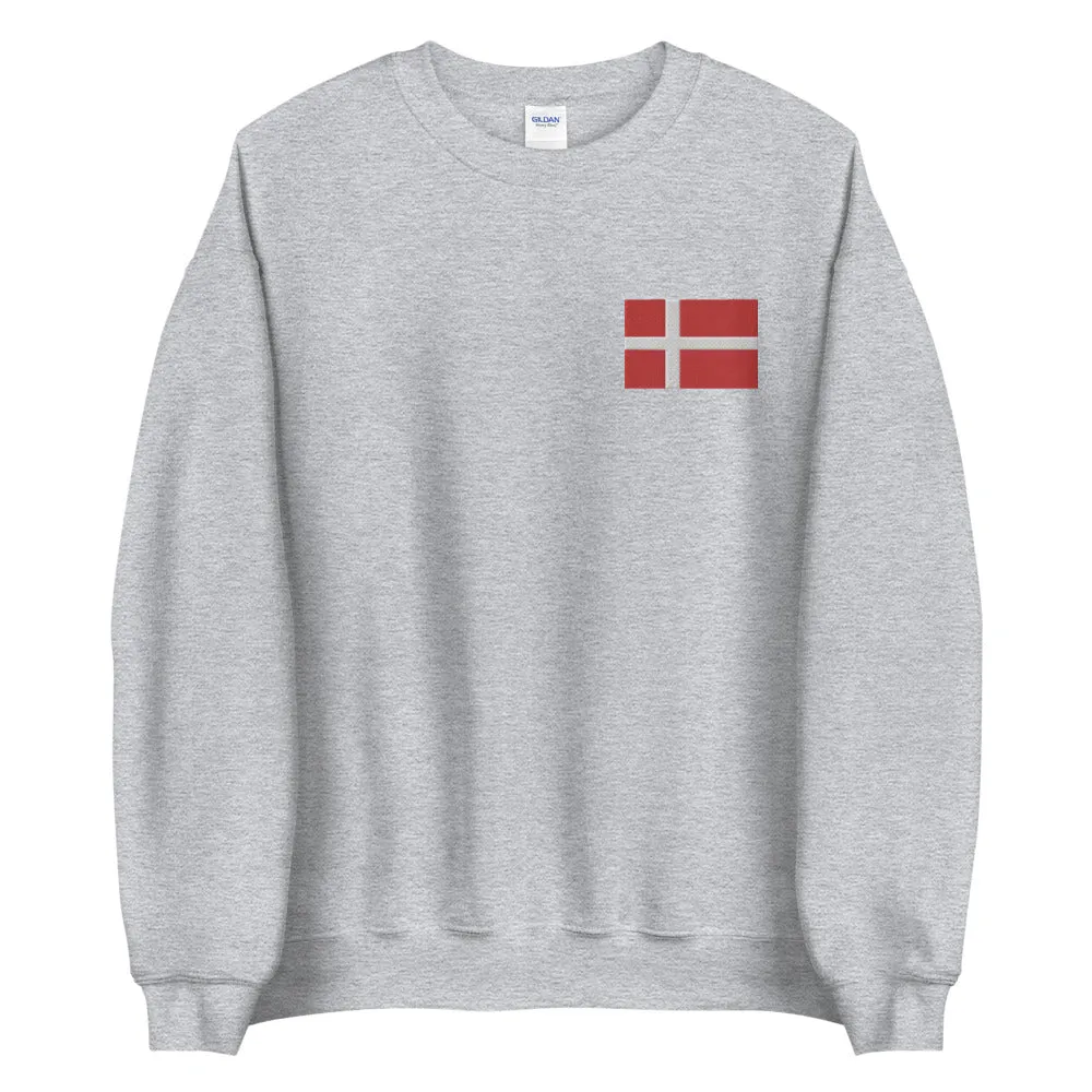 Danish Flag Embroidered Sweatshirt