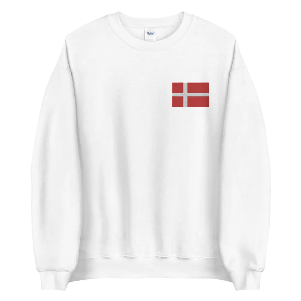 Danish Flag Embroidered Sweatshirt