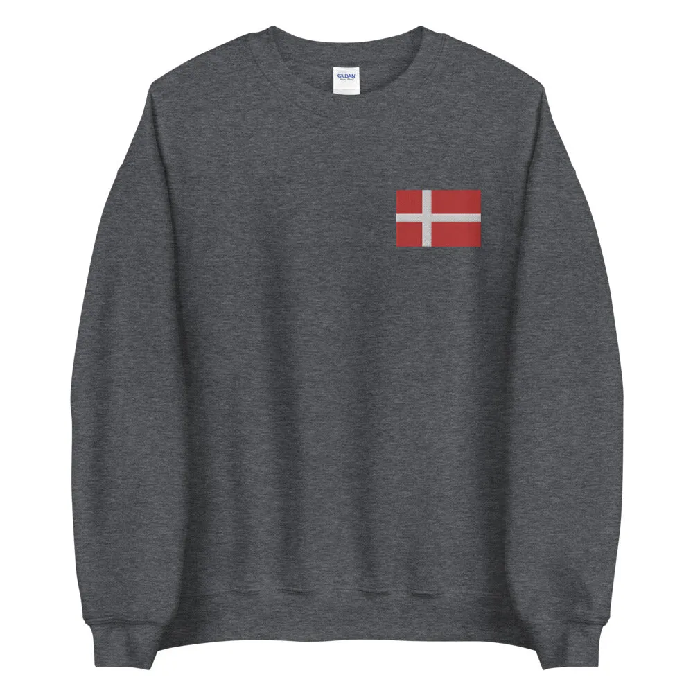 Danish Flag Embroidered Sweatshirt