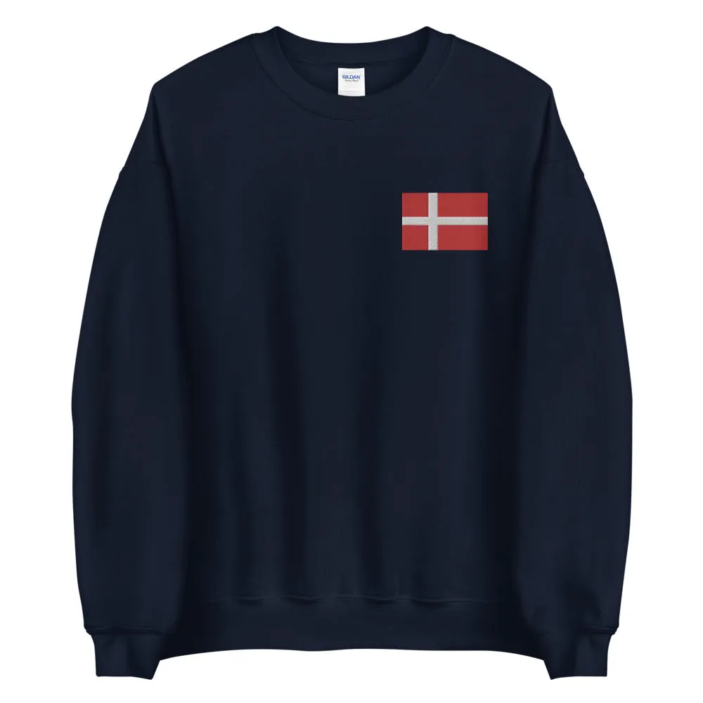 Danish Flag Embroidered Sweatshirt