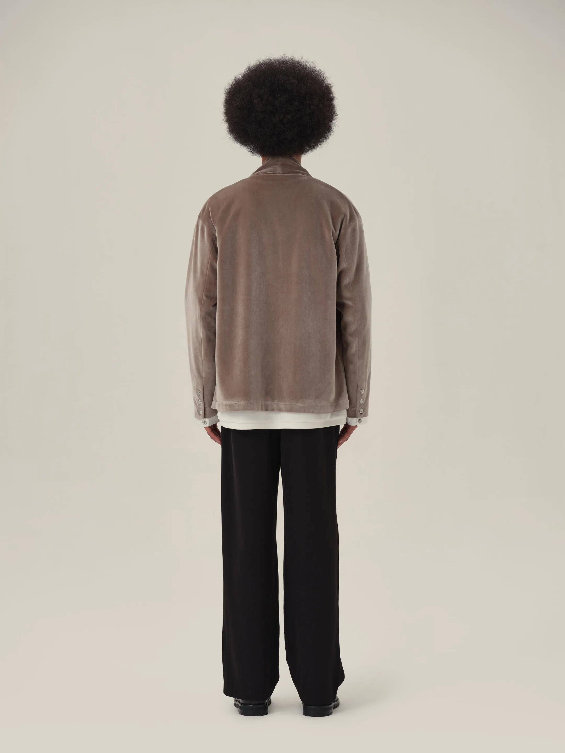 Desert Brown Velvet Kimono Jacket