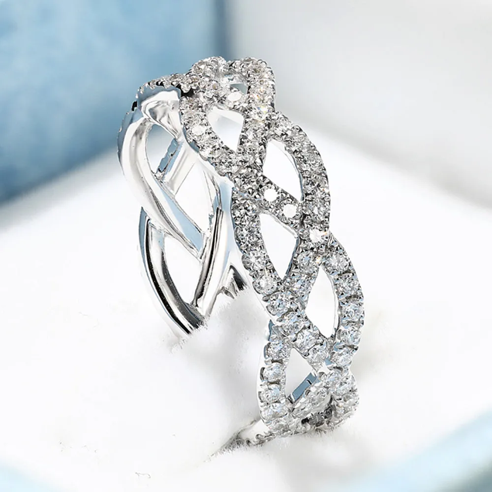 Diamond Infinity Twist Weave Full Eternity Ring