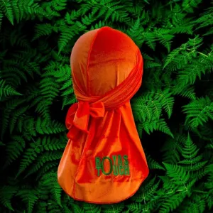 DUtheRAGthing Orange & Green Velvet Durag