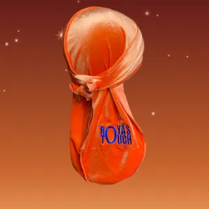 DUtheRAGthing "Orange & Royal Blue" Velvet Durags
