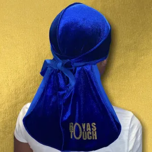 DUtheRAGthing Royal Blue & Gold Velvet Durag