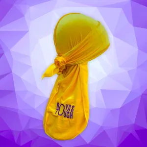 DUtheRAGthing Yellow & Purple "m.m" Velvet Durag