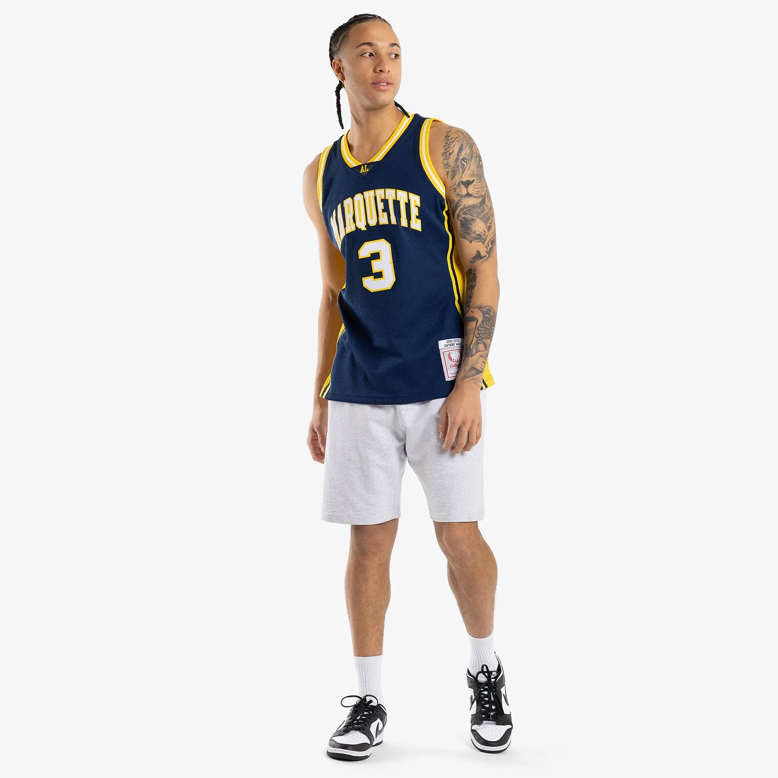 Dwyane Wade Marquette Golden Eagles 02-03 HWC Swingman Jersey - Navy