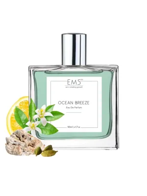 EM5™ Ocean Breeze Perfume for Men | Fruity Citrus Fresh Warm Spicy Fragrance | 50 ml Eau de Parfum Spray | Luxury Gift for Him