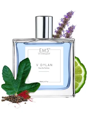 EM5™ V Dylan Perfume EDP Spray for Men | Aromatic Woody Fresh Fragrance Accords | Luxury Gift for Him | Variants Available: 50 ml Spray / 15 ml Spray