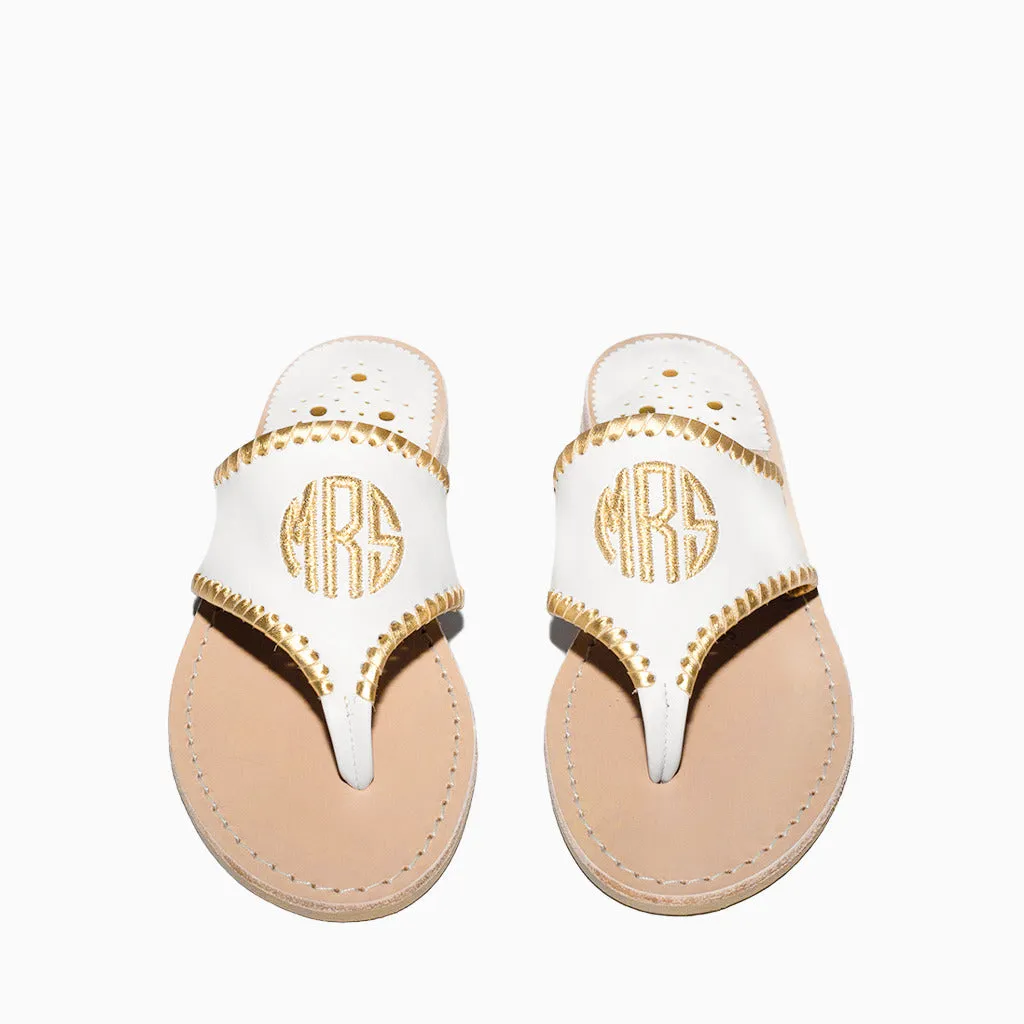Embroidered "MRS" Sandal
