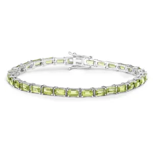 Genuine Green Peridot Tennis Bracelet