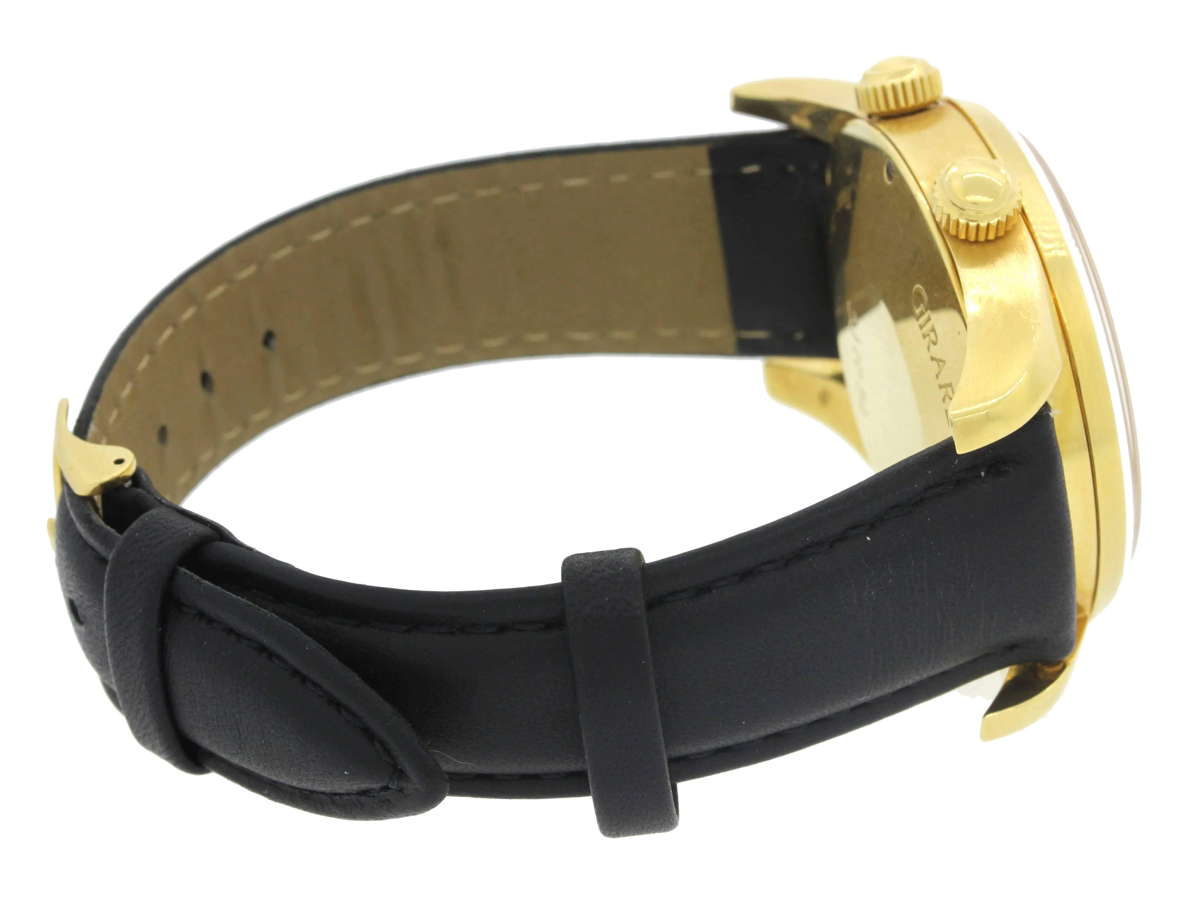 Girard Perregaux Traveller II Solid 18k Gold 38mm Alarm GMT Date 4940 Watch wBox