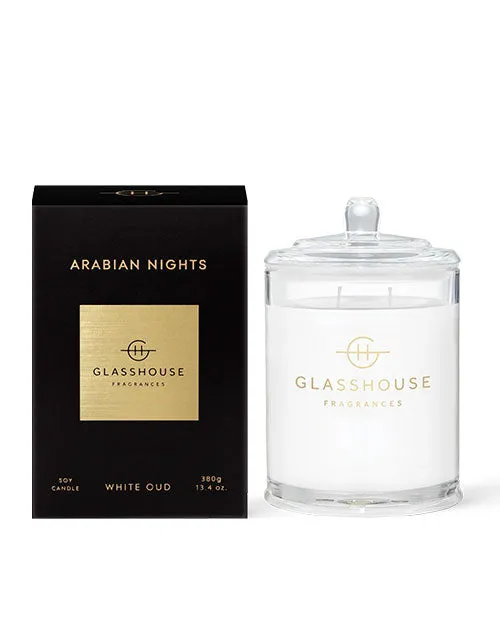 GLASSHOUSE FRAGRANCES | Arabian Nights Candle | White Oud