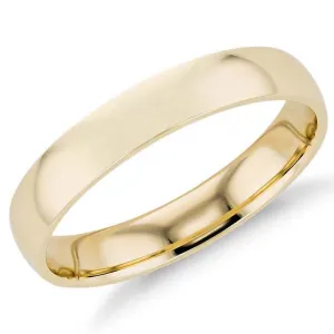 Goldman 4MM Low Dome Wedding Band in 14K Yellow Gold - Size 6