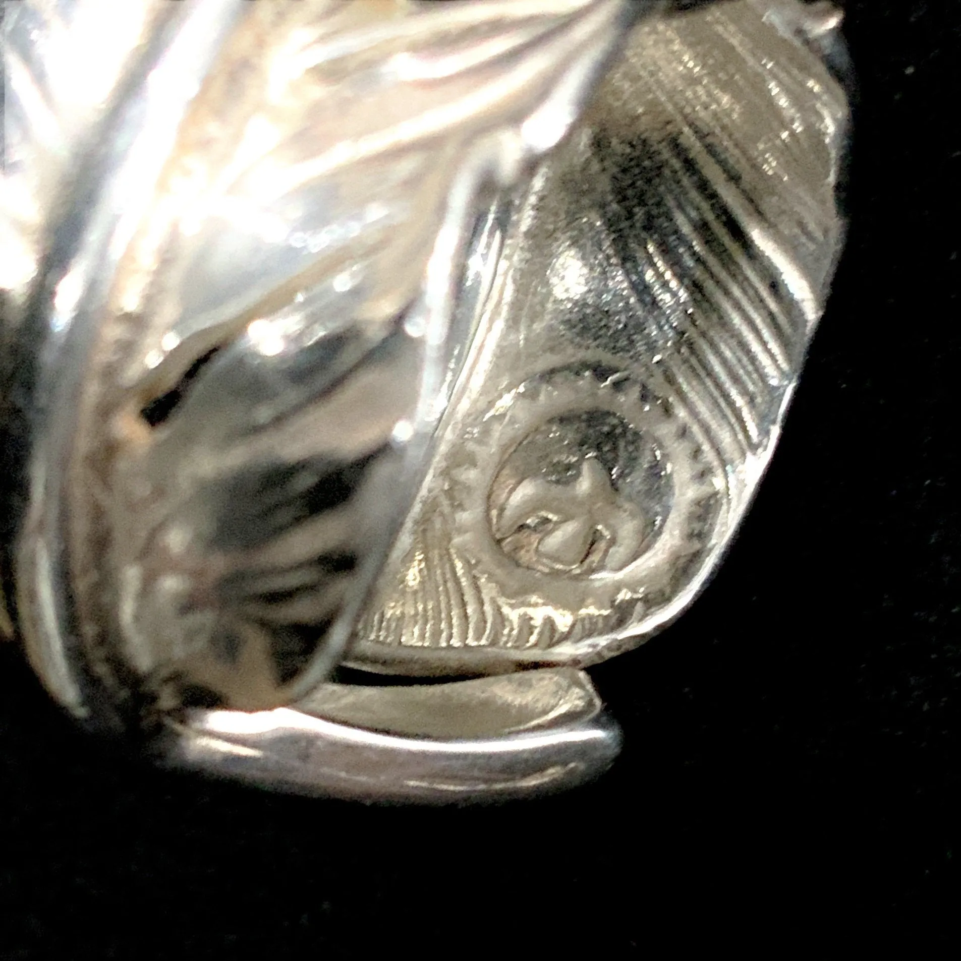 Goros Feather Ring With Metal - Silver And Gold