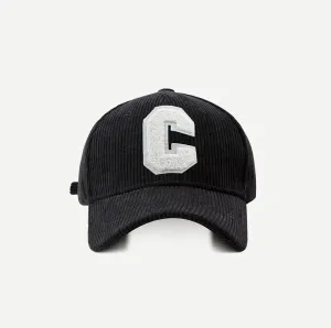 Gorra De Pana Corduroy Letra C Fashion Influencer Moda Paris Unisex U