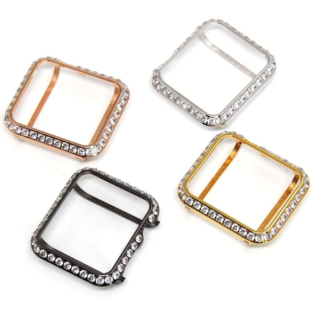 Handmade Premium CZ Crystal Stones Case Compatible With Apple Watch