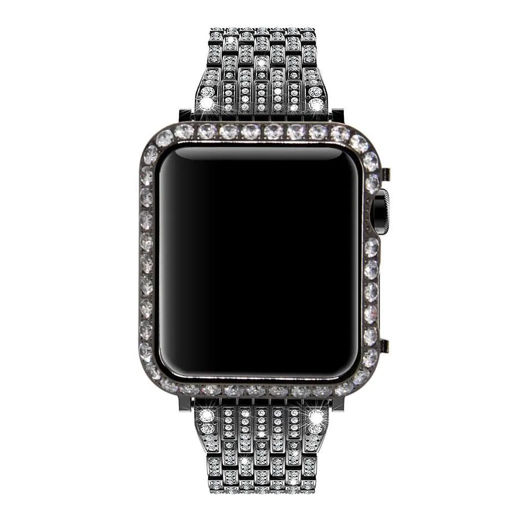 Handmade Premium CZ Crystal Stones Case Compatible With Apple Watch