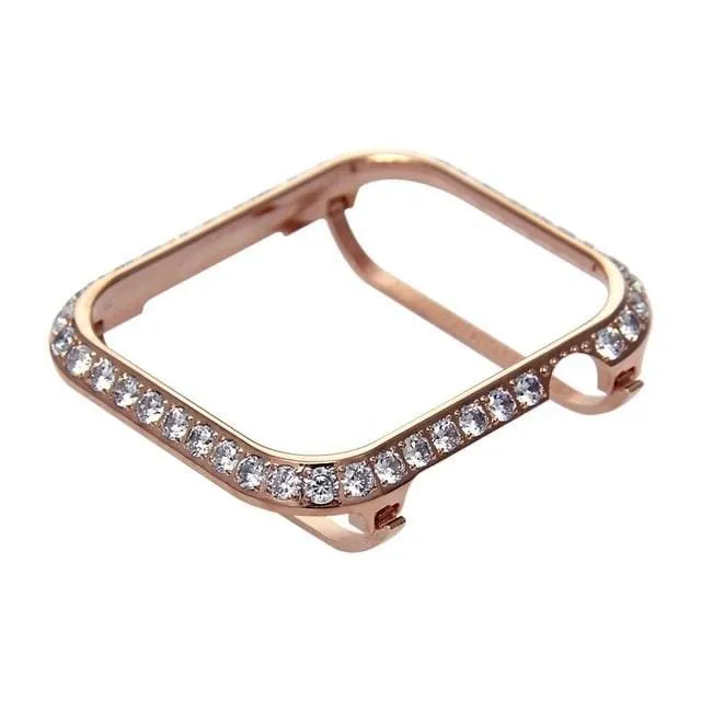 Handmade Premium CZ Crystal Stones Case Compatible With Apple Watch