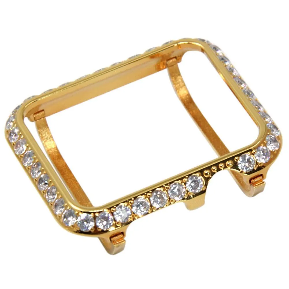 Handmade Premium CZ Crystal Stones Case Compatible With Apple Watch