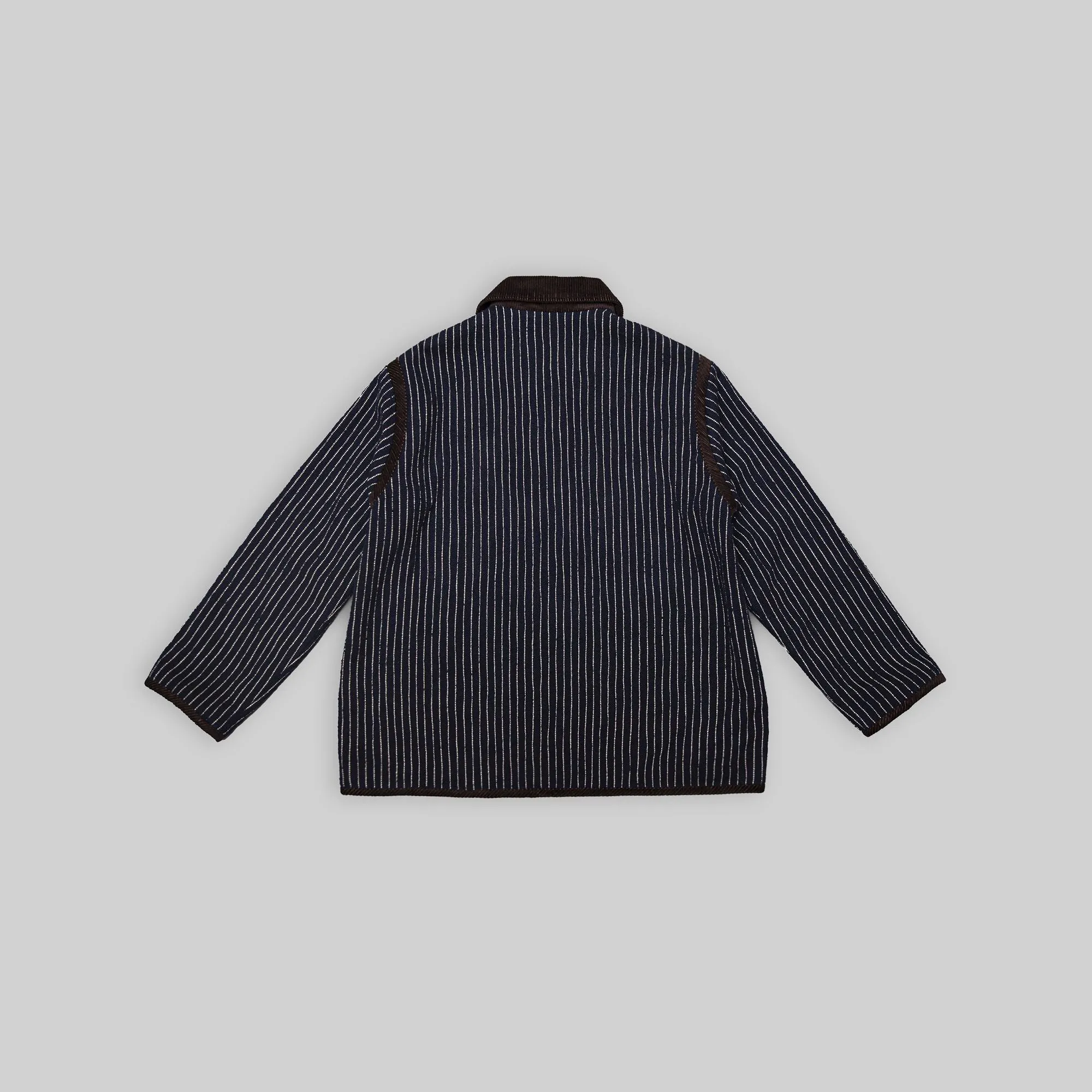 Handwoven Reversible Jacket with Corduroy Trim