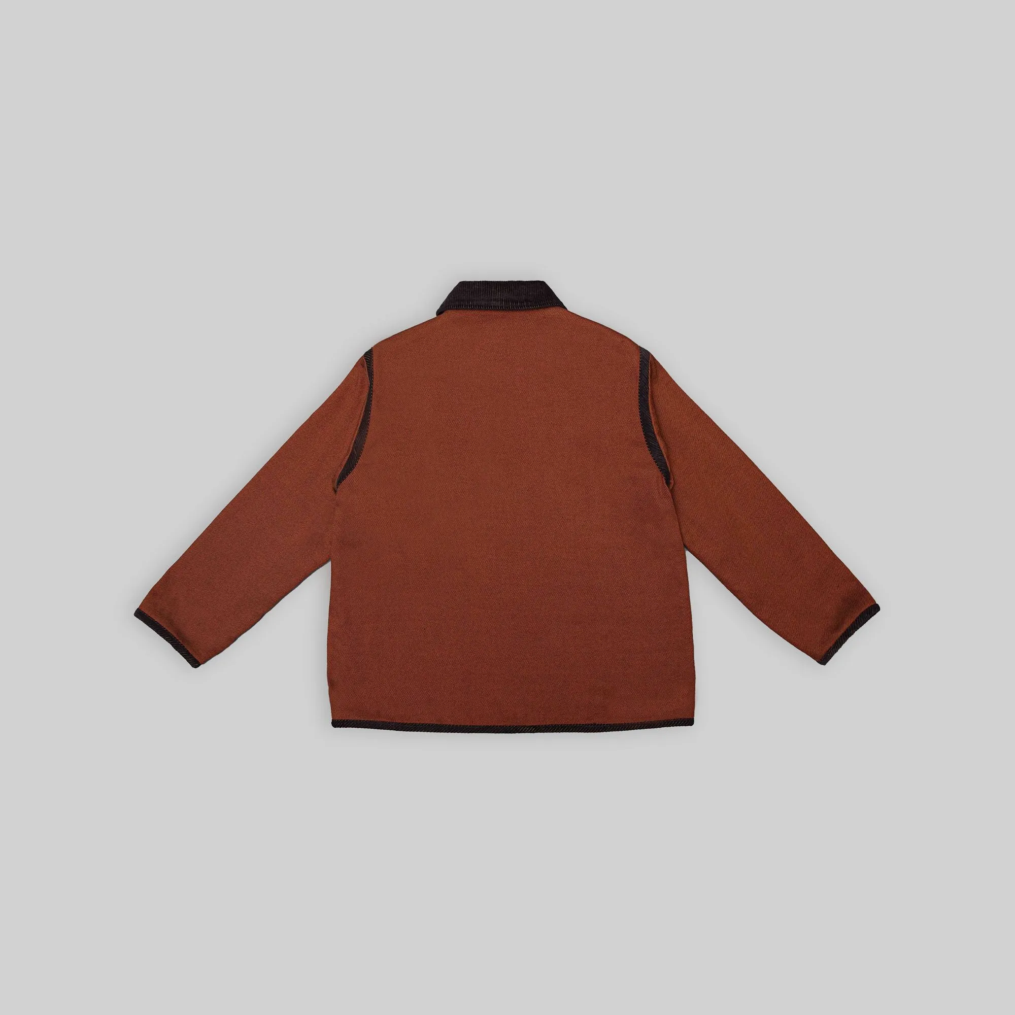 Handwoven Reversible Jacket with Corduroy Trim