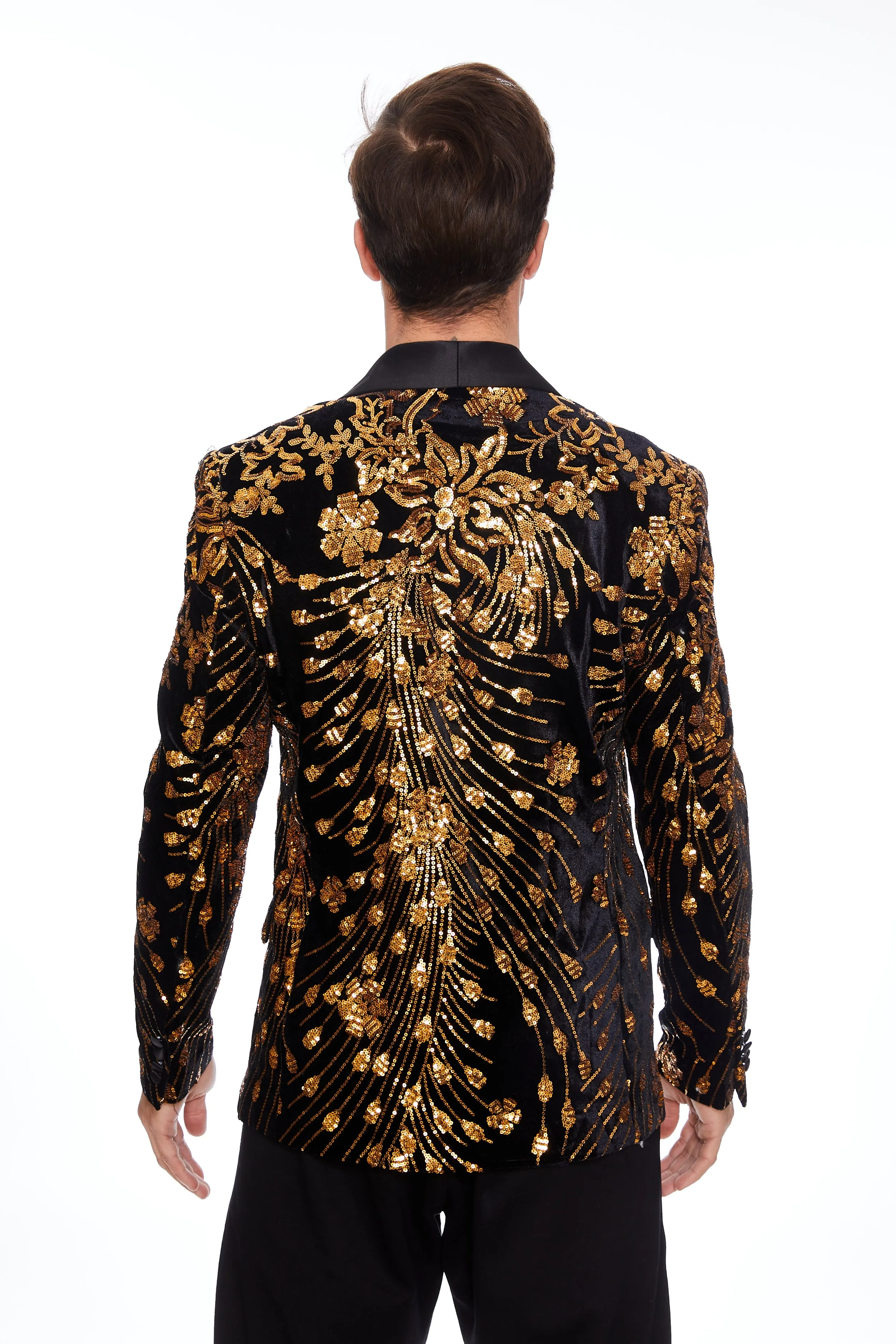 Heaven Only Knows Sequin Velvet Tuxedo Jacket
