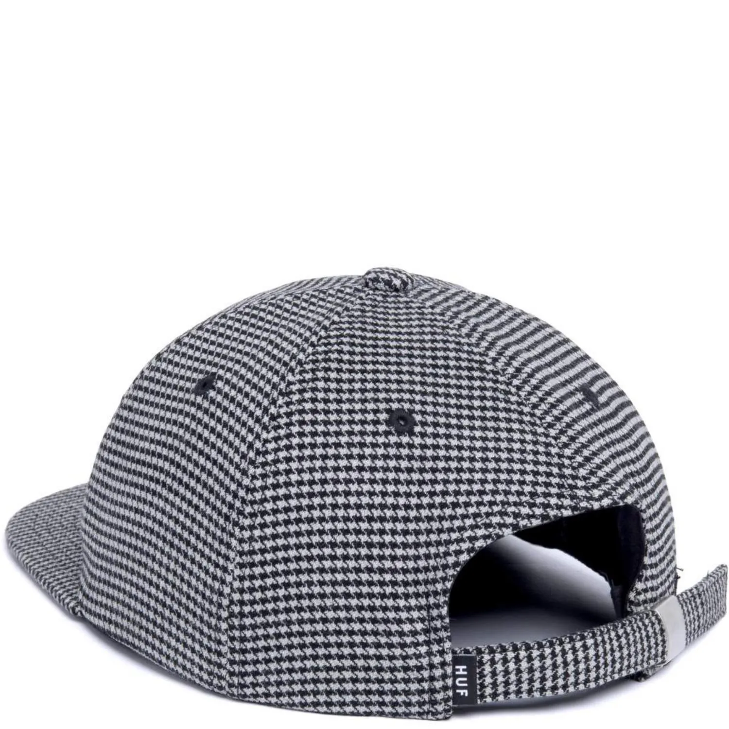 Huf Classic H Houndstooth Strapback Cap - Black