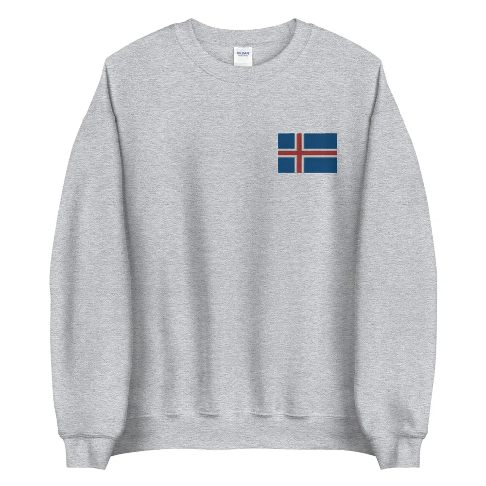 Icelandic Flag Embroidered Sweatshirt