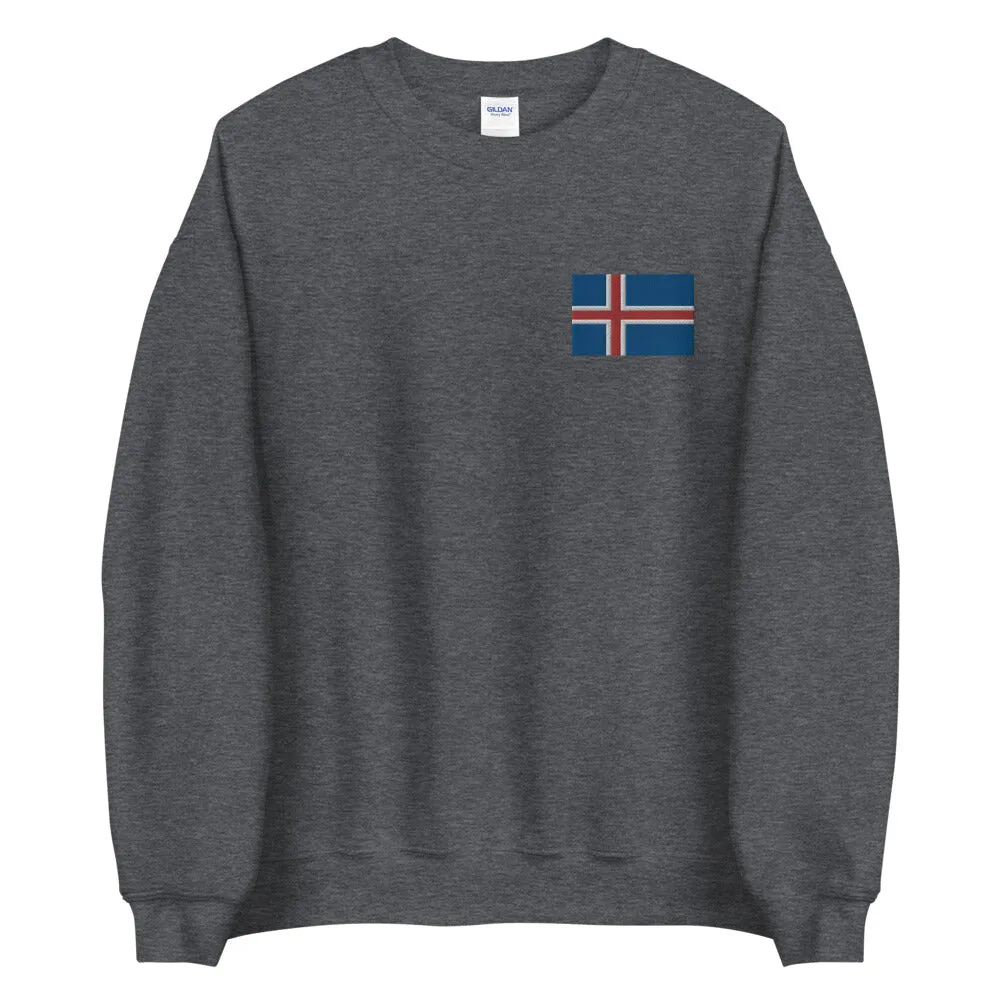 Icelandic Flag Embroidered Sweatshirt