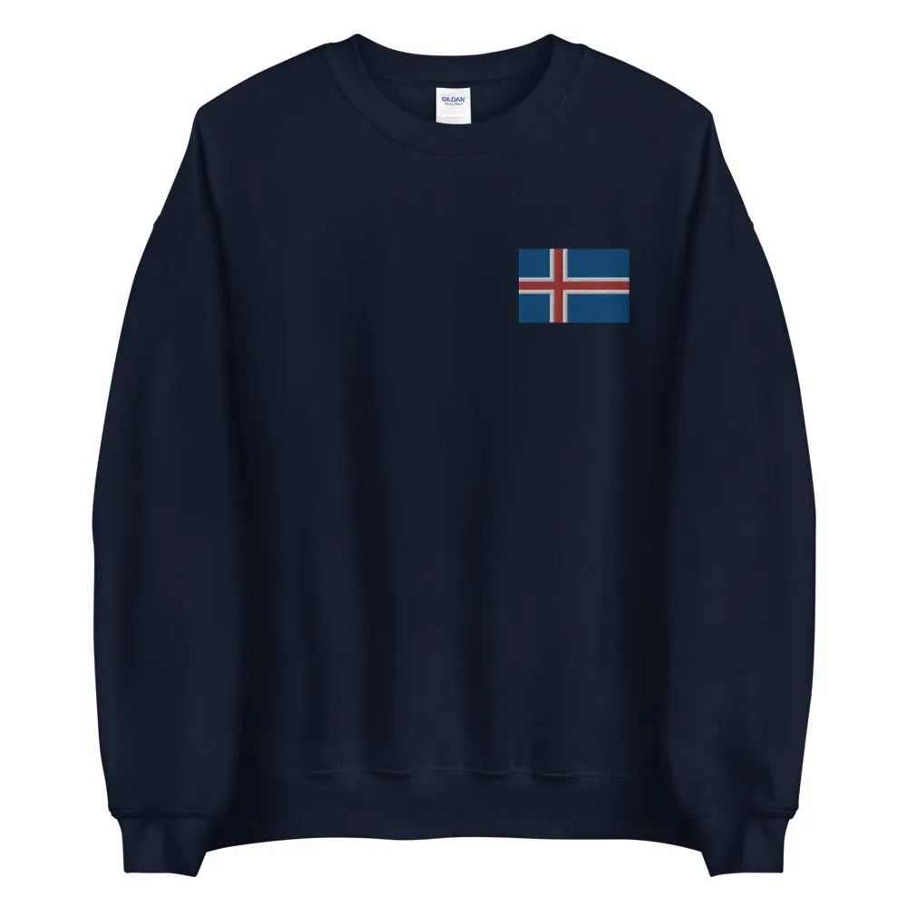 Icelandic Flag Embroidered Sweatshirt