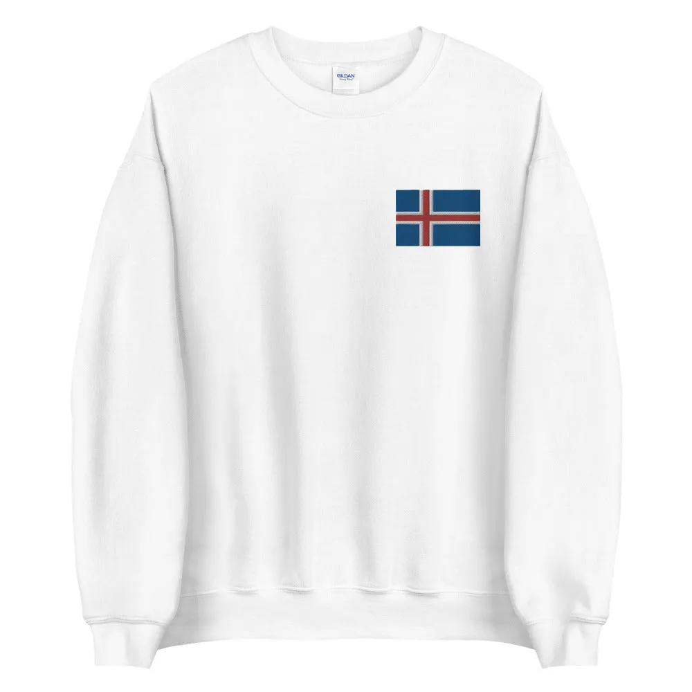 Icelandic Flag Embroidered Sweatshirt