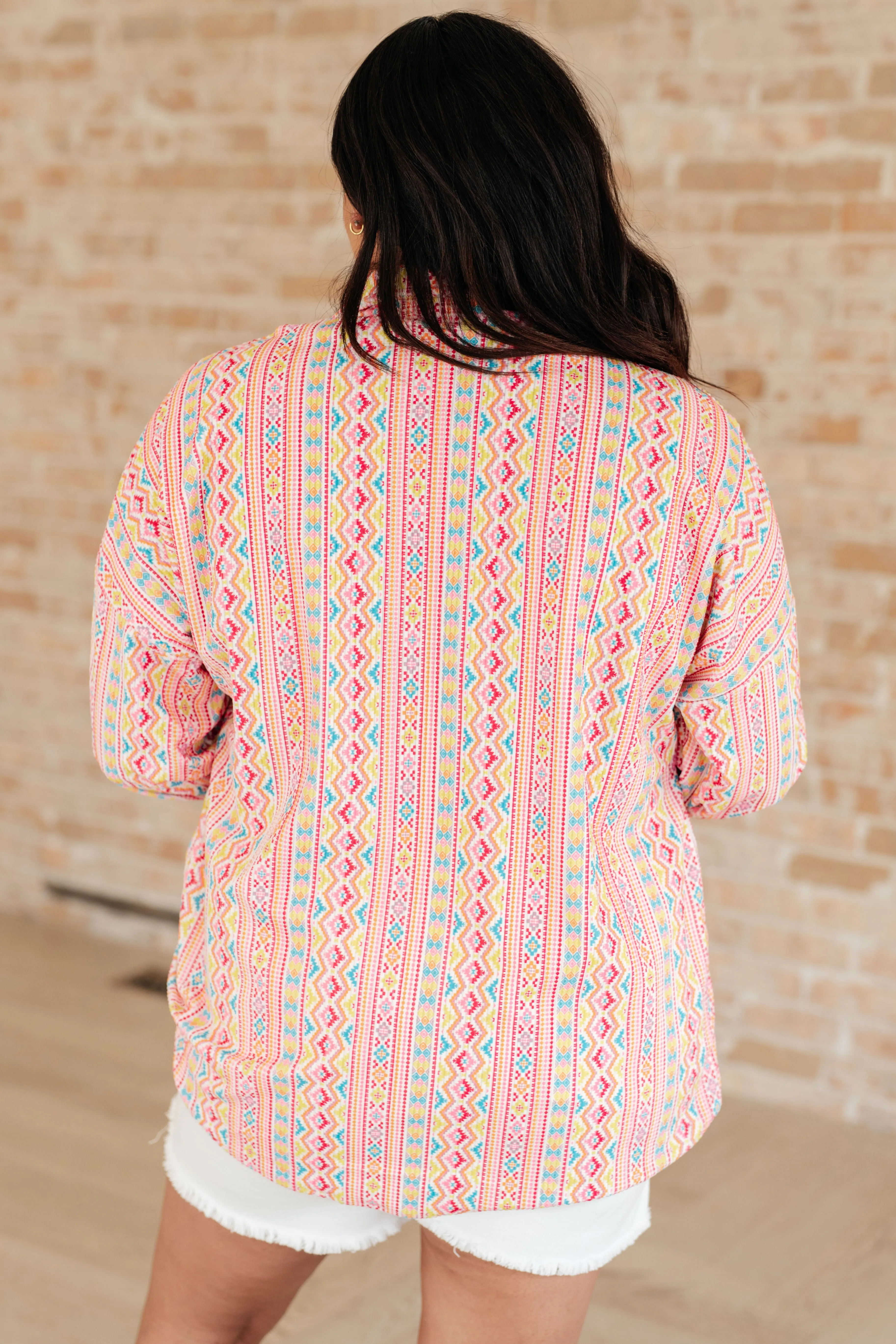 Imagine When Corduroy Button-Up Top