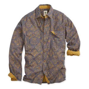 Indigo Sunset Paisley Doublecloth Shirt - Tall
