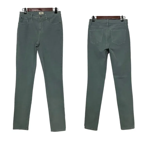 J Crew Lookout High Rise Skinny Corduroy Pants Soft Blue Green