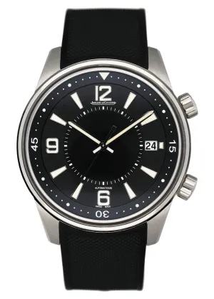 Jaeger Lecoultre Polaris Date Q9068670 Black Dial Mens Watch Box Papers