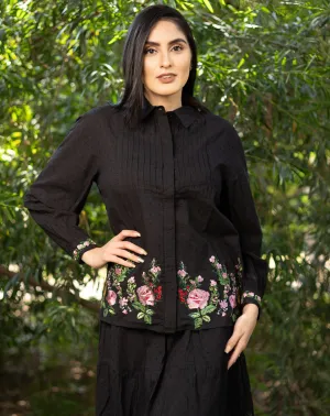Jill Embroidered Roses Shirt