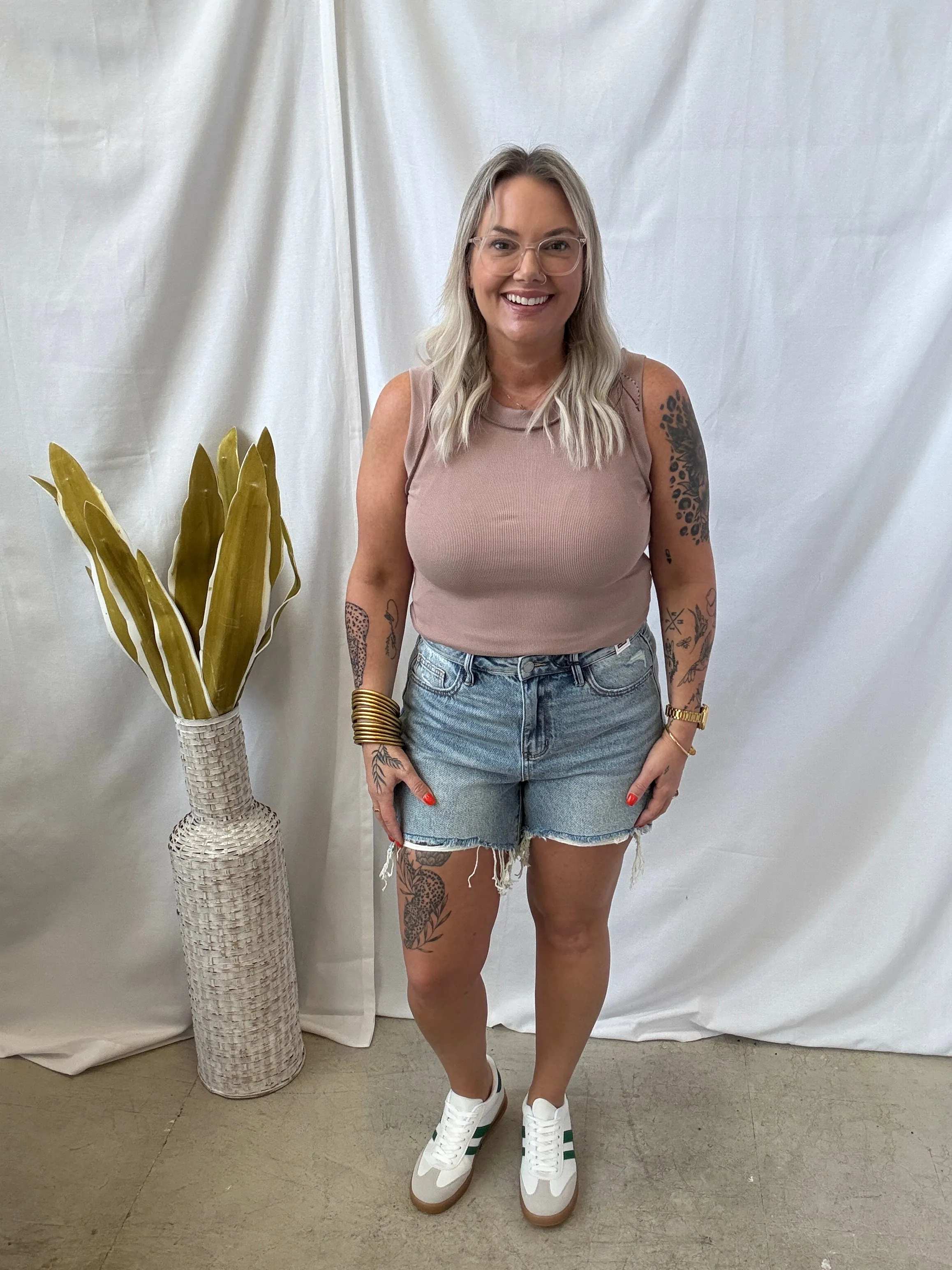 Judy Blue Destroy Rigid Medium Wash Magic Shorts