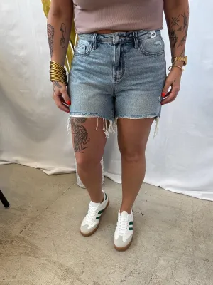 Judy Blue Destroy Rigid Medium Wash Magic Shorts