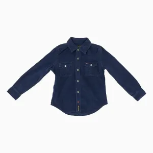 Kid's Indigo Washed Corduroy Shirt
