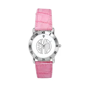 Ladies Classic Outline Block Monogram Watch