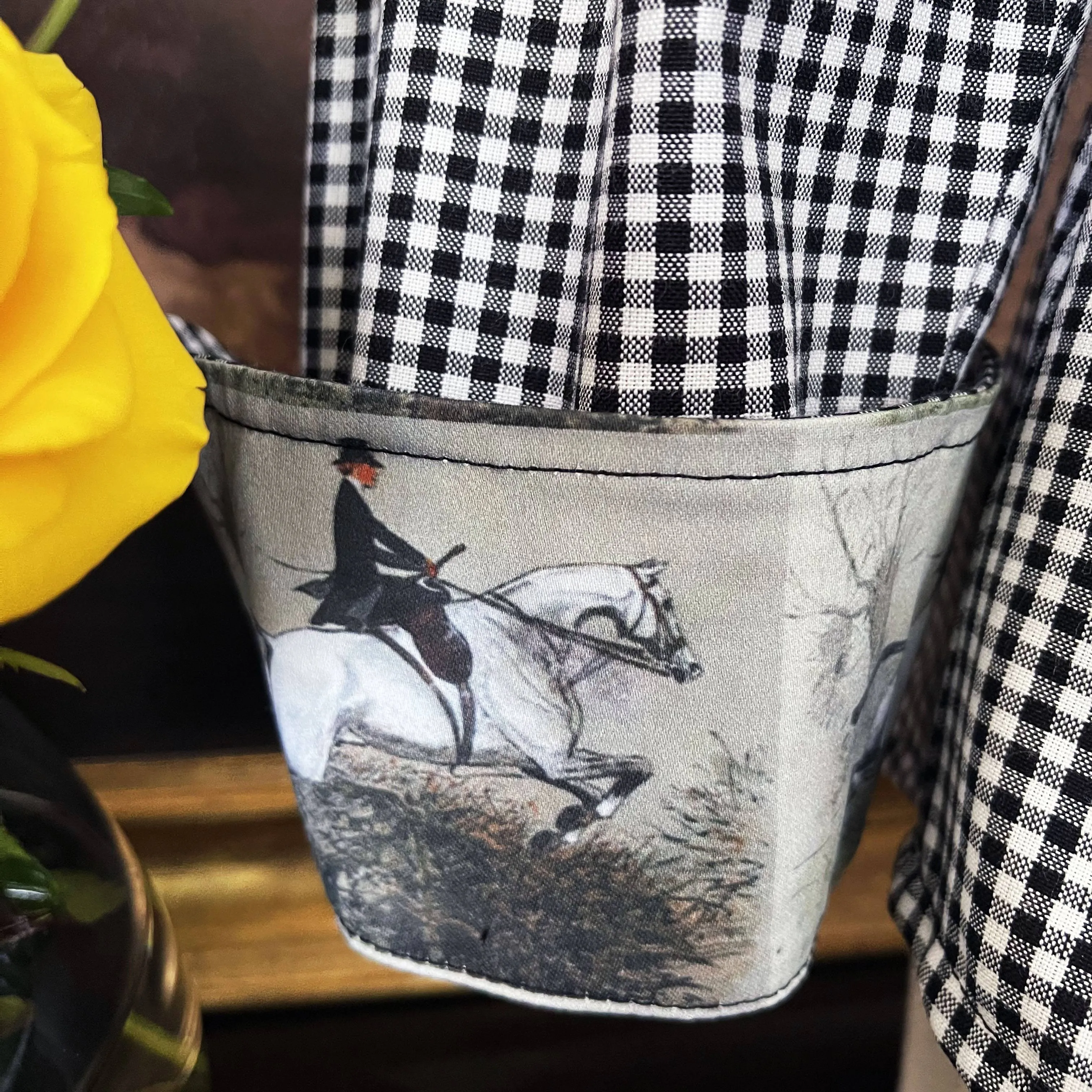 LADY GREY ON BLACK GINGHAM