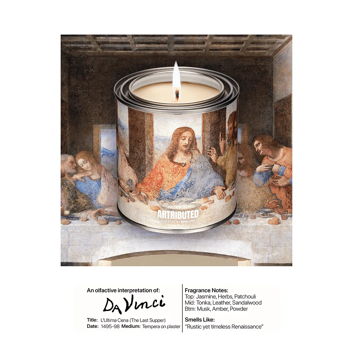 Leonardo Da Vinci The Last Supper Candle