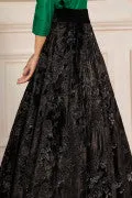 LF-VT-119-A-Black | MariaB M.Luxe Fabrics | Unstitched Embroidered Fabric