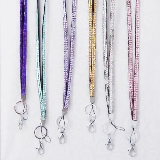 Light Pink Rhinestone Crystal Lanyards