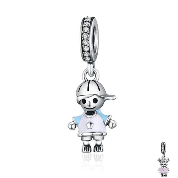 Little Girl & Boy Pendant Charm